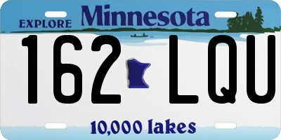 MN license plate 162LQU