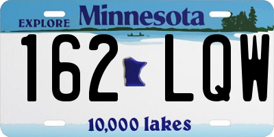 MN license plate 162LQW