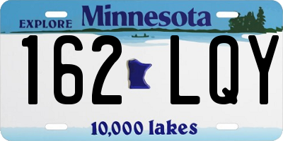 MN license plate 162LQY