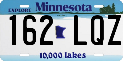 MN license plate 162LQZ