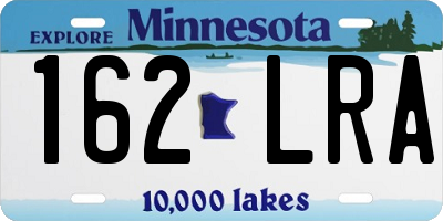 MN license plate 162LRA