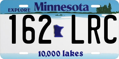 MN license plate 162LRC