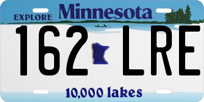 MN license plate 162LRE