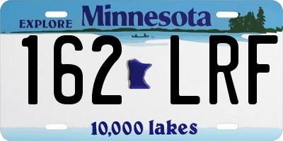 MN license plate 162LRF