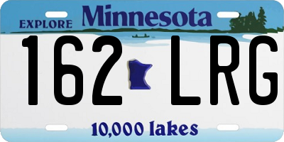 MN license plate 162LRG