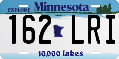 MN license plate 162LRI