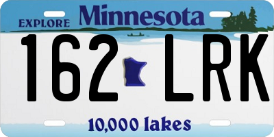 MN license plate 162LRK