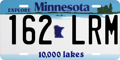 MN license plate 162LRM