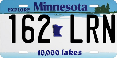 MN license plate 162LRN