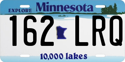 MN license plate 162LRQ