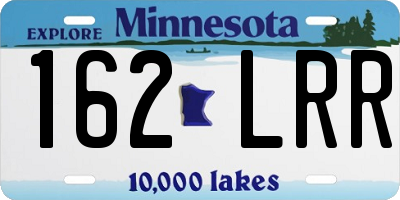 MN license plate 162LRR
