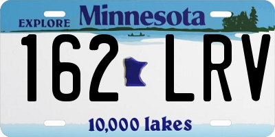 MN license plate 162LRV