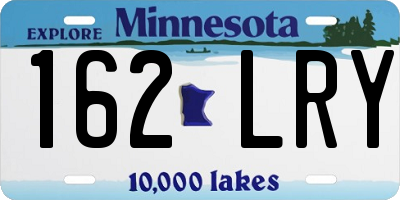 MN license plate 162LRY