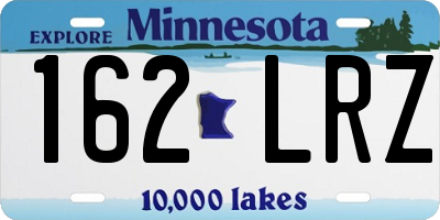MN license plate 162LRZ