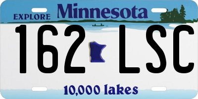 MN license plate 162LSC