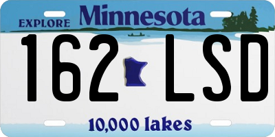 MN license plate 162LSD