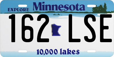 MN license plate 162LSE