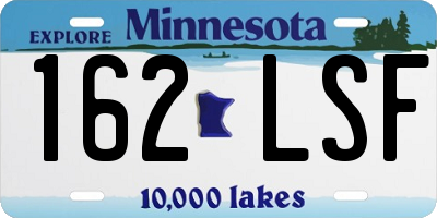 MN license plate 162LSF