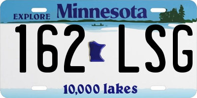 MN license plate 162LSG