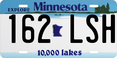 MN license plate 162LSH