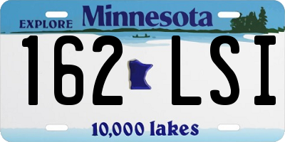 MN license plate 162LSI