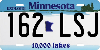 MN license plate 162LSJ