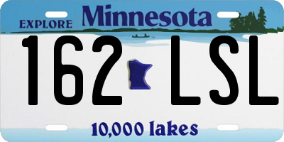 MN license plate 162LSL