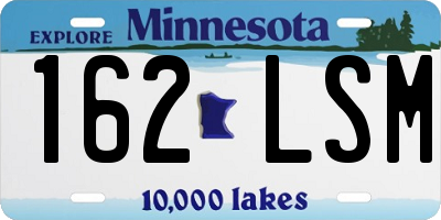 MN license plate 162LSM