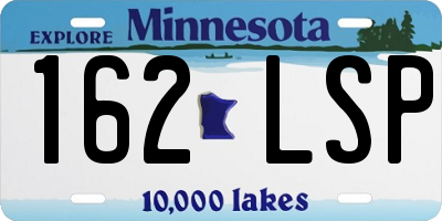 MN license plate 162LSP