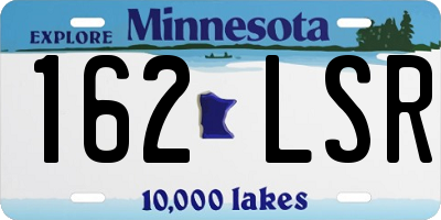 MN license plate 162LSR