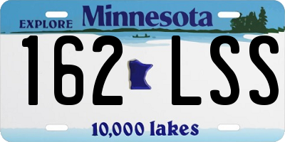 MN license plate 162LSS