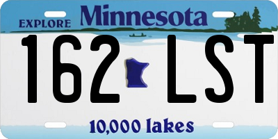 MN license plate 162LST