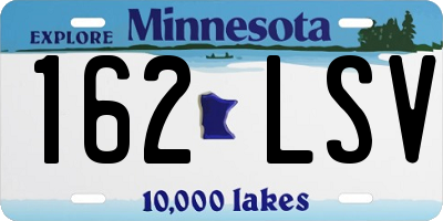 MN license plate 162LSV