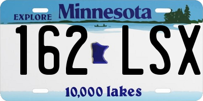 MN license plate 162LSX