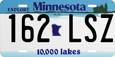 MN license plate 162LSZ