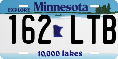 MN license plate 162LTB