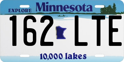MN license plate 162LTE