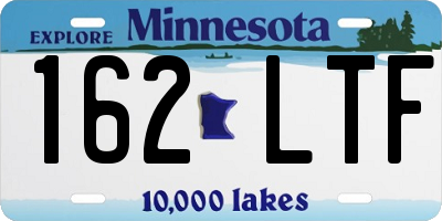 MN license plate 162LTF