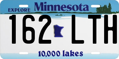 MN license plate 162LTH