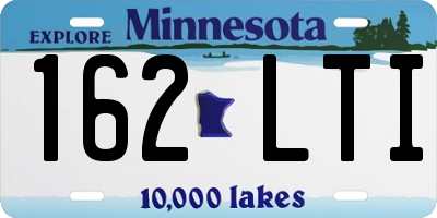 MN license plate 162LTI