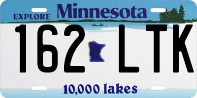 MN license plate 162LTK