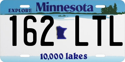 MN license plate 162LTL