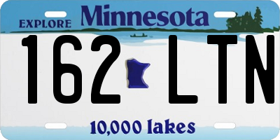 MN license plate 162LTN
