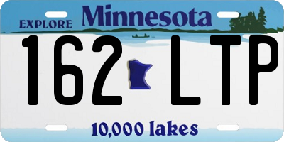 MN license plate 162LTP