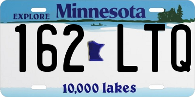 MN license plate 162LTQ