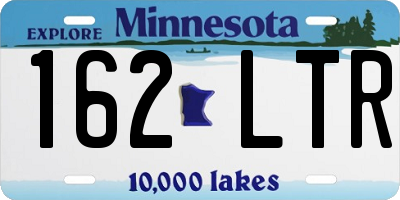 MN license plate 162LTR