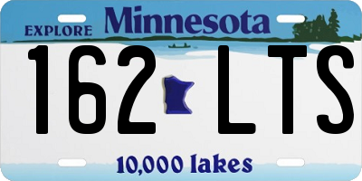 MN license plate 162LTS