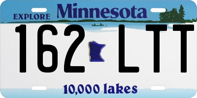 MN license plate 162LTT
