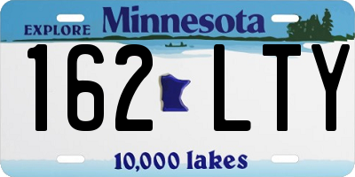 MN license plate 162LTY