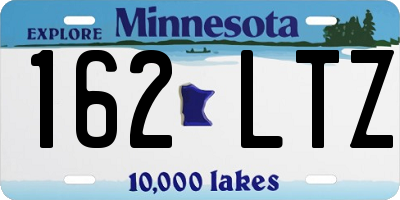 MN license plate 162LTZ